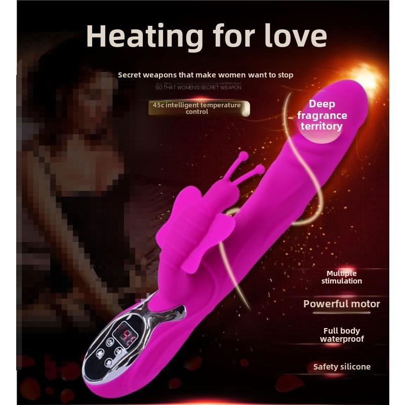 Wiederaufladbarer beheizter Vibrator Butterfly Female Frequency Vibration Stimulation Masturbator Erotische Sexspielzeuge für Erwachsene