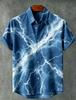 Men's Abstract Marble And Natural Print Casual Shirt, Breathable Top For Summer Vacation Party Travel And Daily Wear