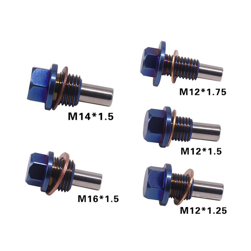 Titanium Alloy M12*1.25/1.5/1.75 M14*1.5 M16*1.5 Engine Dress Up Magnetic Oil Drain Plug Package Oil Sump Drain Plug Nut