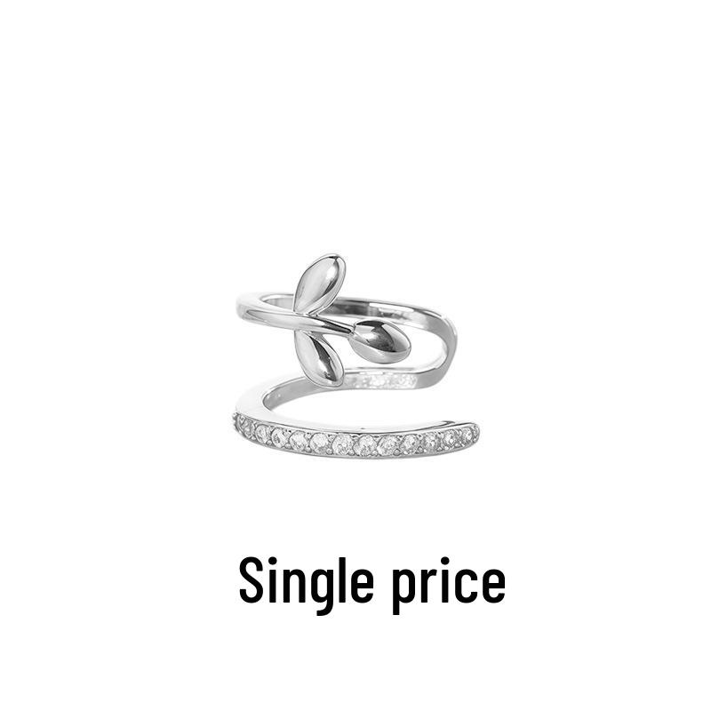 Luxurious Zircon Wave Cross Non-Pierced Ear Clips with Full Diamond Design for Women