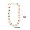 Vintage Heavy Craftsmanship Glass Pearls Necklace With Red Green Gemstones Designs Zinc Alloy Jewelry for Women