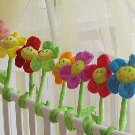 T Play Flower Plush Kids Toy: Bendable Stem Stuffed Sunflower - Soft Felt Bendy Bouquet Age 2-4