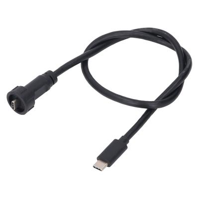USB C Stecker auf Stecker Kabel 0,5 m Länge IP67 IP68 Wasserdicht Gerader Stecker Typ C Verlängerungskabel 30V