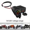 Motorcycle USB+Type-c Port Mobile Phone Charger With Temperature Voltage Display