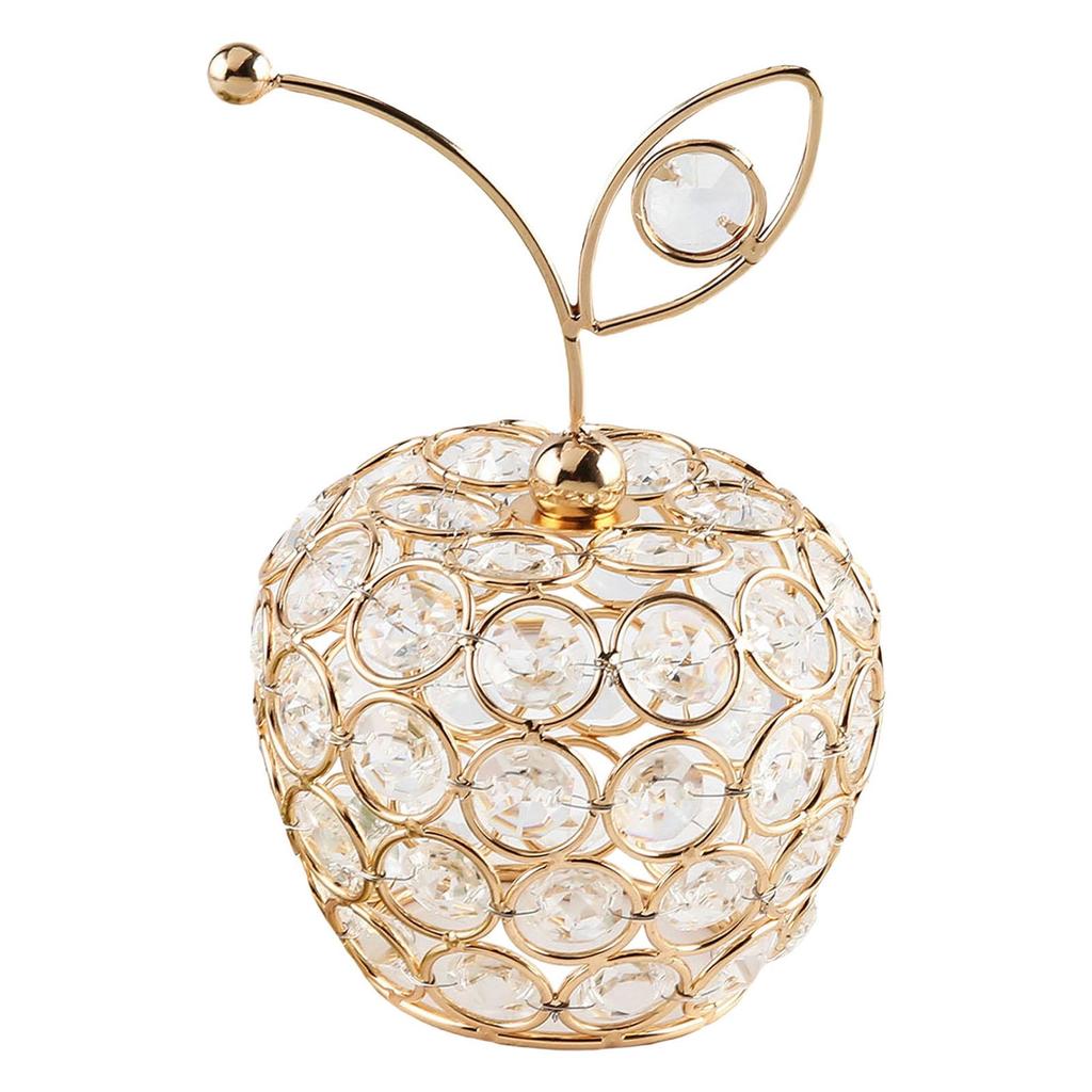Fruit Statue Art Crafts ,Handmade Shiny Rhinestone Figurines for Entrance Hotel Desktop Wedding
