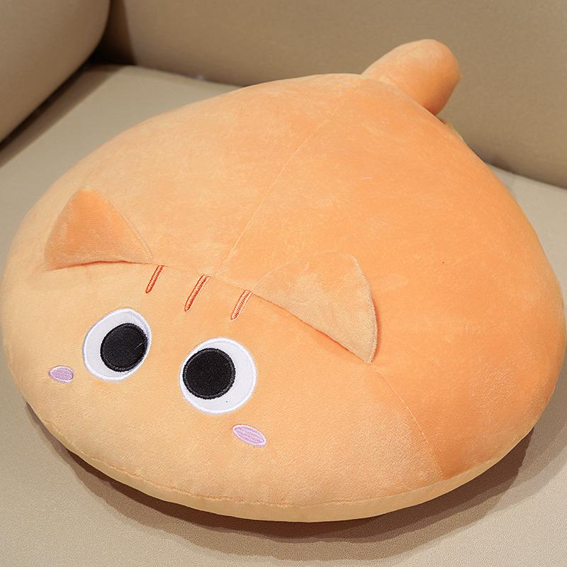 Internet Celebrity Cat Plush Non-Slip Seat Cushion - Soft Biscuit Design for Home & Office Chair
