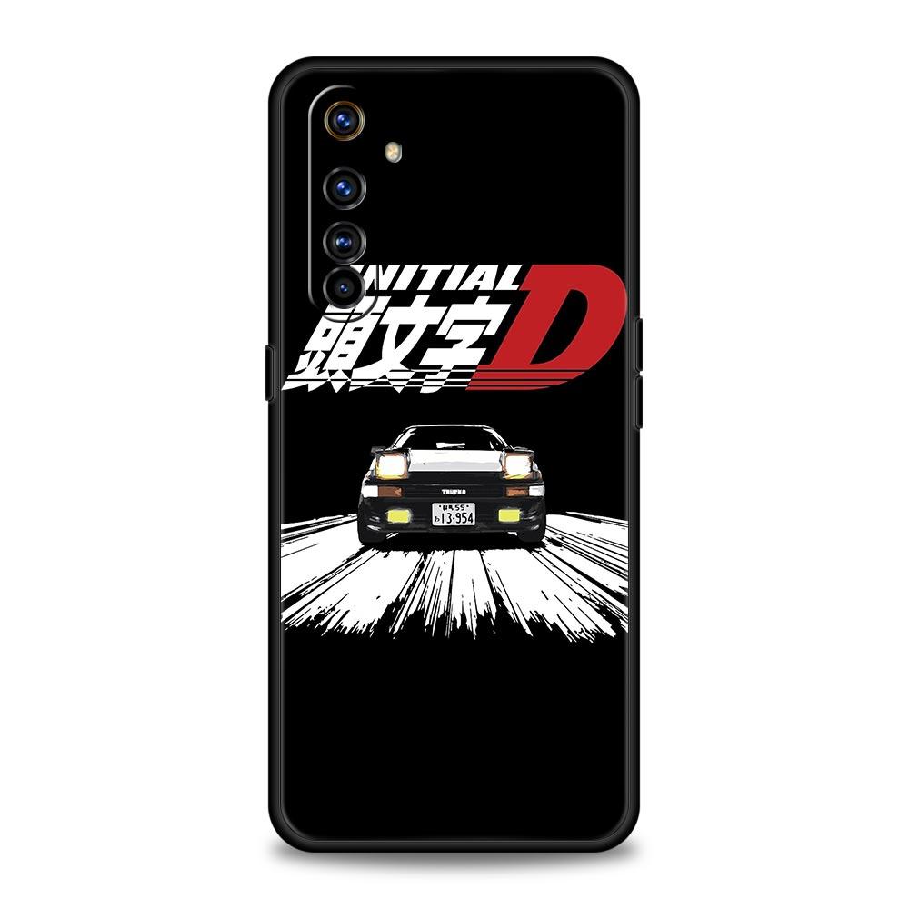 Initial D Car Case For Realme C67 C63 C55 C53 C35 C25 C21 GT 2 3 5 6 10 11 12 13 Pro Plus 5G Soft TPU Phone Cover Fundas Capas