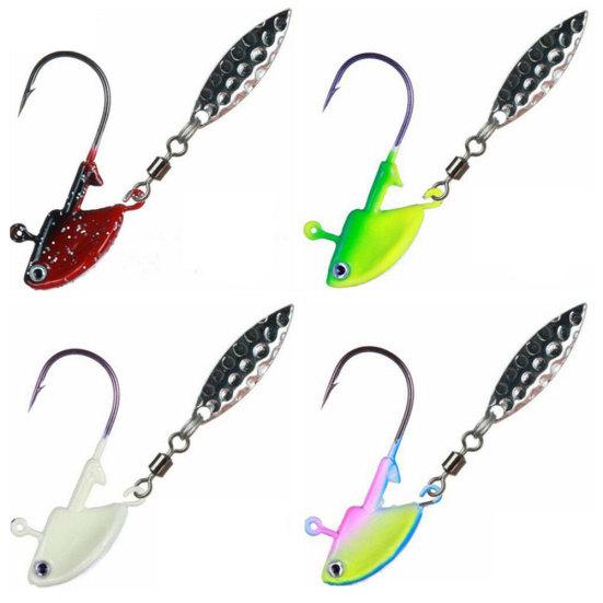 MUQZI Sports Accessory Stainless Steel Luminous Fishing Lures Bait Tackle Tools with Rotating Sequins