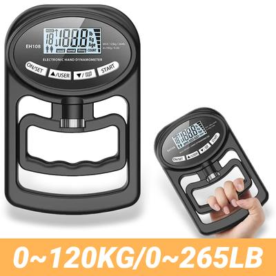 265lbs/120Kg LCD-Bildschirm Griffkraftmesser für Männer und Frauen Tester Digitales Handdynamometer Training Wiederaufladbar Zweifacher Zweck
