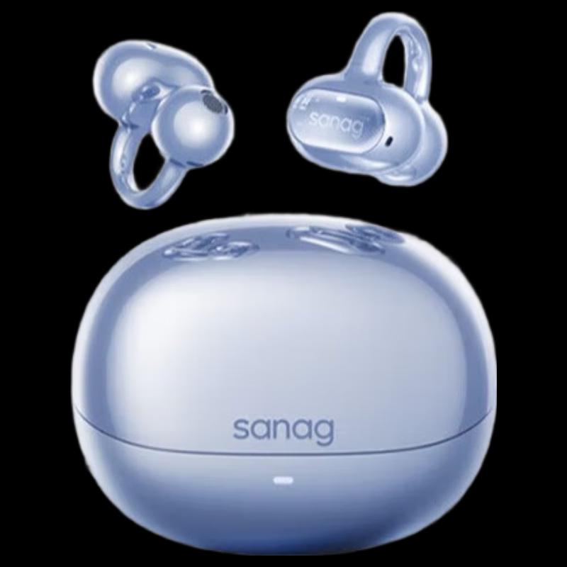 SANAG AI Open-Ear Clip Bone Conduction Sports Headphones