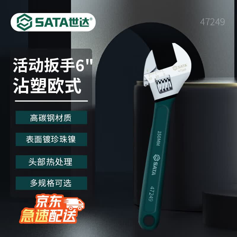 SATA Dipped Plastic European Adjustable Wrench