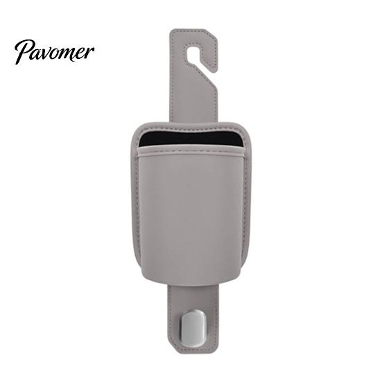 Hidden Car Organizer Leather Door Cup Holder, Multifunctional Vehicle Drink Hanger Holder for with Headrest Hooks, Window Drinks Phone Universal