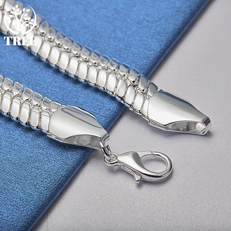 925 Sterling Silber 10 mm seitlicher Schlangenketten-Armbandschmuck