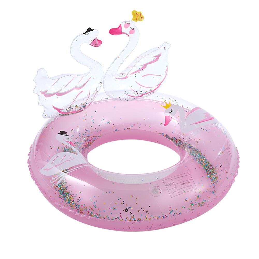 

Swimming Childrens Ring Thickened Cute Sequin Threedimensional Swan Water Toy NO.60(10-25KG) розовый