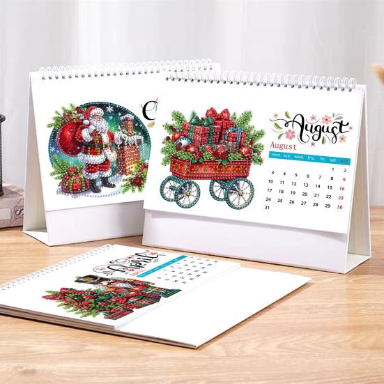 2026 DIY Desk Calendar Desktop Diamond Art Calendar Standing Monthly Calendar Planner for Home Office School Teachers New Year Gifts
