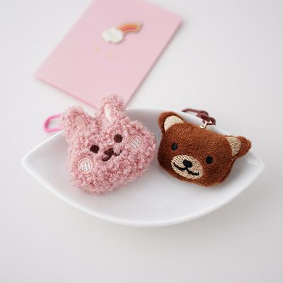 Creative Keychains Cute Plush Bear Keyring For Women Girls Cartoon Rabbit Cute