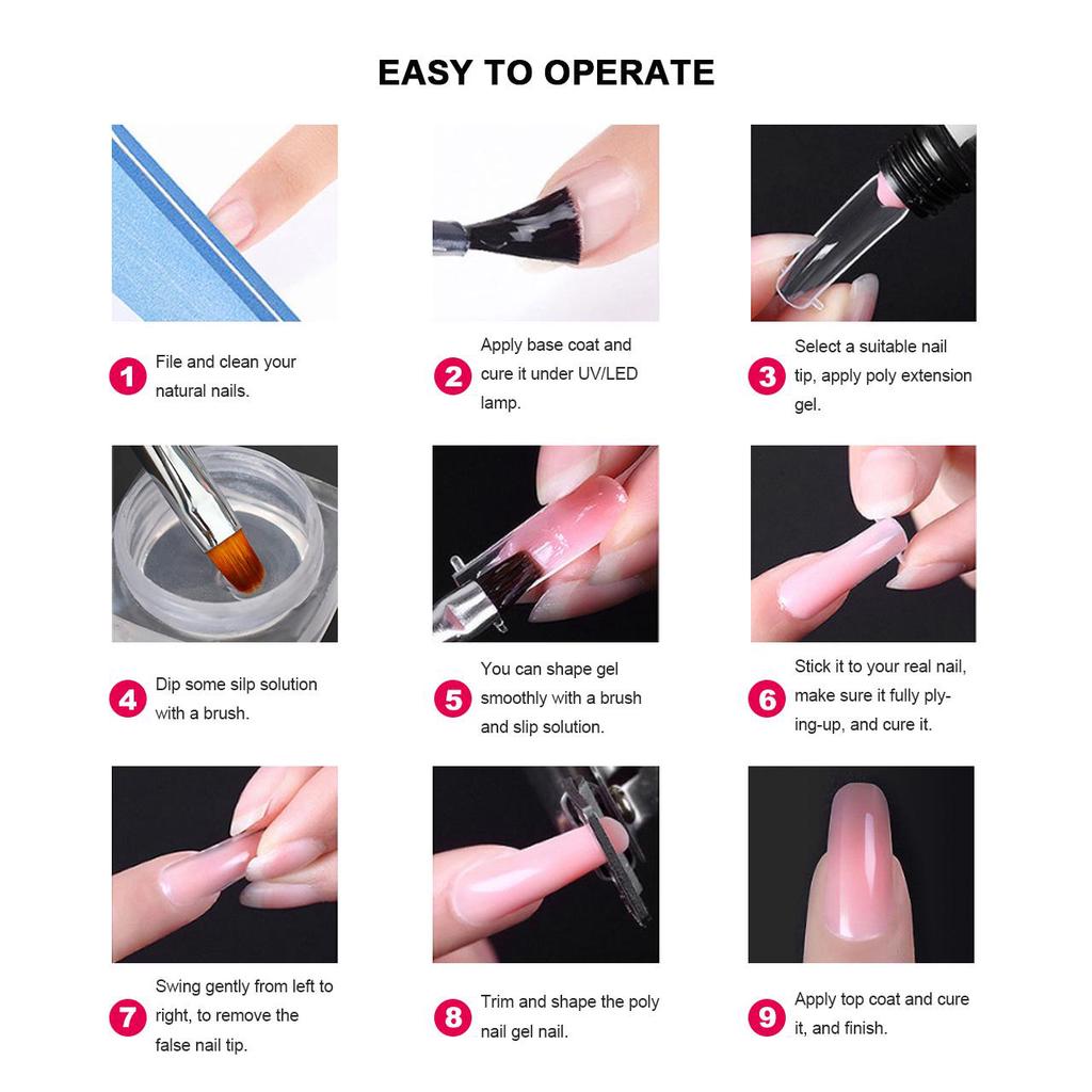 15ML Nail Design Poly Nail Polish Gel for Nails Extensions Poly UV Builder Gel Nail Polish Lacquer For Manicure