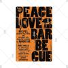 BBQ Vintage Tin Sign Plaque Barbecue Metal Plate Sign Wall Art Decoration Kitchen Man Cave Terrace Beach House Club Wall Decor