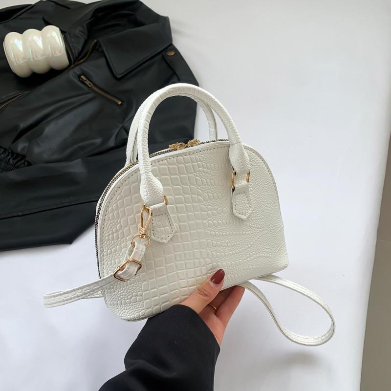 Trendy Street Style Pu Crossbody Bag For Women 2024 Vintage Shell Purse