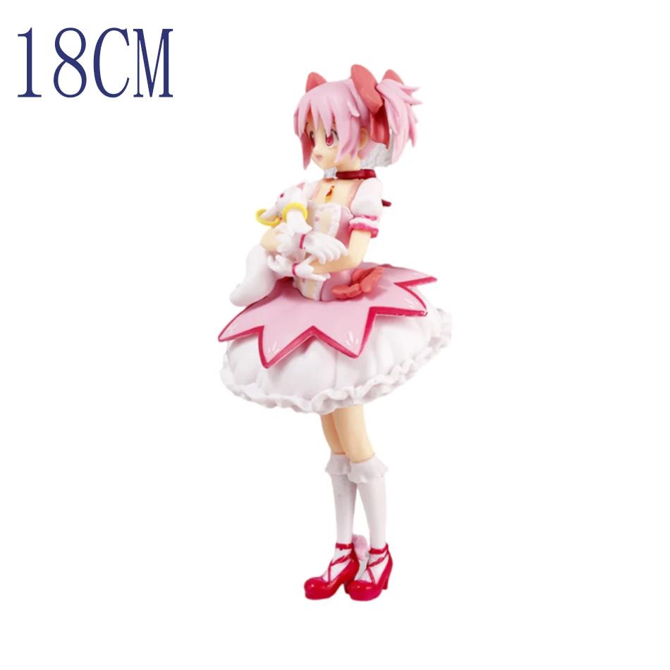 Anime Kaname Madoka Figure Standing Pose Action Figure Kyuubey Kawaii Model Desktop Ornaments Collection Child Toy Gifts 17cm