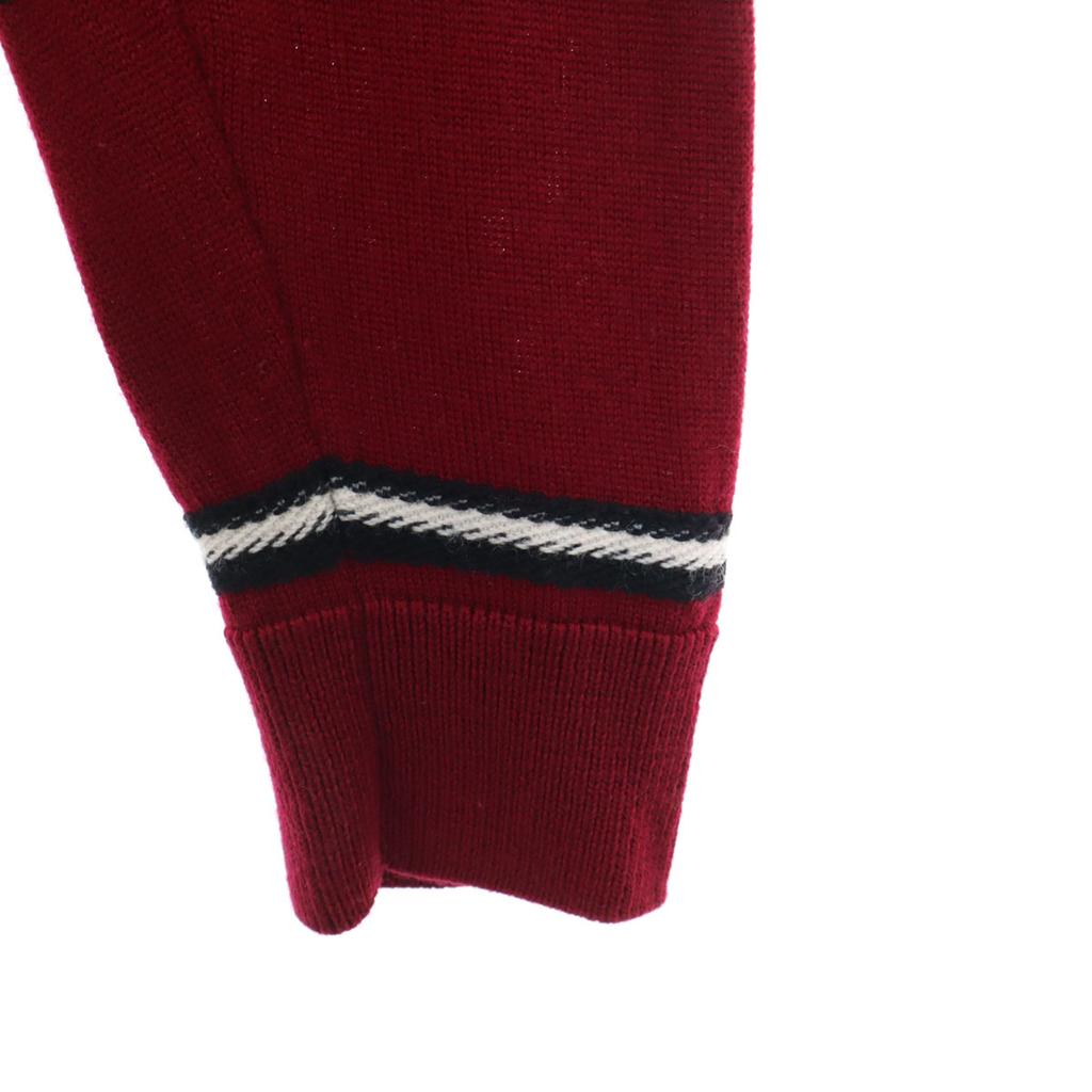 LACOSTE wool Long sleeve sweater M Bordeaux series knit Men's Used