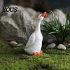 Weather Resistant Garden Decor Realistic Goose Ornament, Miniature Resin Figurine, Statue Yard Figurines for Outdoor Micro Landscape Bonsai Patio