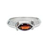 Minimalist Garnet Ring: 925 Sterling Silver Gemstone Jewelry