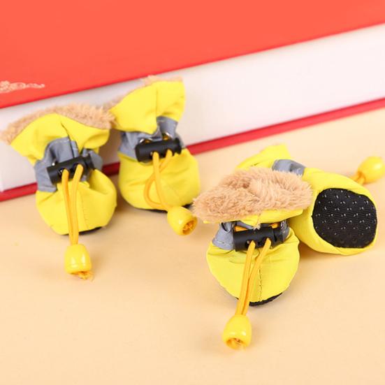 4Pcs/Set Rain Boots Protective Pet Anti-Slip Shoes