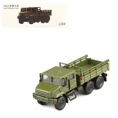 1/64 Scale Army Green MV3 Alloy Military Truck Diecast Car Vehicle Model