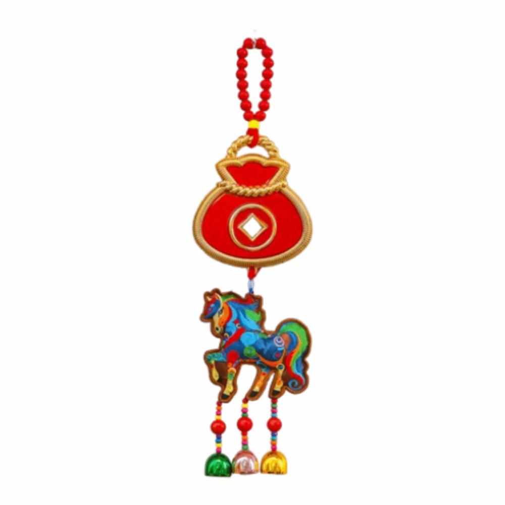 Traditional Design Chinese New Year Pendant Lucky Chinese Knot Lucky Pendant Hanging Ornament Year of The Horse Family Reunion