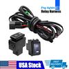 H11 H8 H16 Fog Light Lamps Wiring Harness LED Indicator Switch Kit 12V 40A Relay