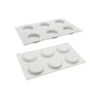 6 Flat Round Mousse Mould Chocolate Silicone Mould Western Pastry Round Tart Mould Tower Ring Baking Mould