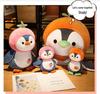 Large Fruit Penguin Pillow: Cute Antarctic Plush Toy for Bed, Huggable Sleeping Doll, Birthday Gift for Girls
