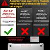 Coque de protection pour MacBook Air 13" - BOOLING - M4 M3 M2 - Antidérapante - Motif Fluide Bleu - PC Rigide