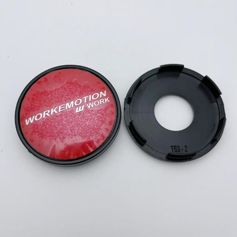 4pcs 63MM /59MM I.D W Work Emotion Logo Badge Car Wheel Center Caps for HRE Wheels Hub Rim Hubcaps Cover Replace Car Accessories