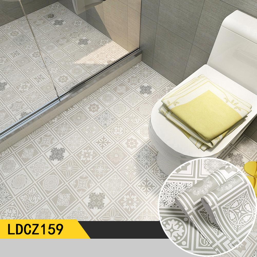 Ванная комната Домашний Декор Водонепроницаемая Напольная Наклейка Противоскользящая Напольная Наклейка Высокое Качество Долговечность 61CMx1M