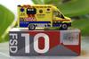 Tiny City Scale Sprinter FL Hong Kong Fire Department Ambulance SSU Diecast Car 1/76 No.158 Mercedes-Benz (A487)