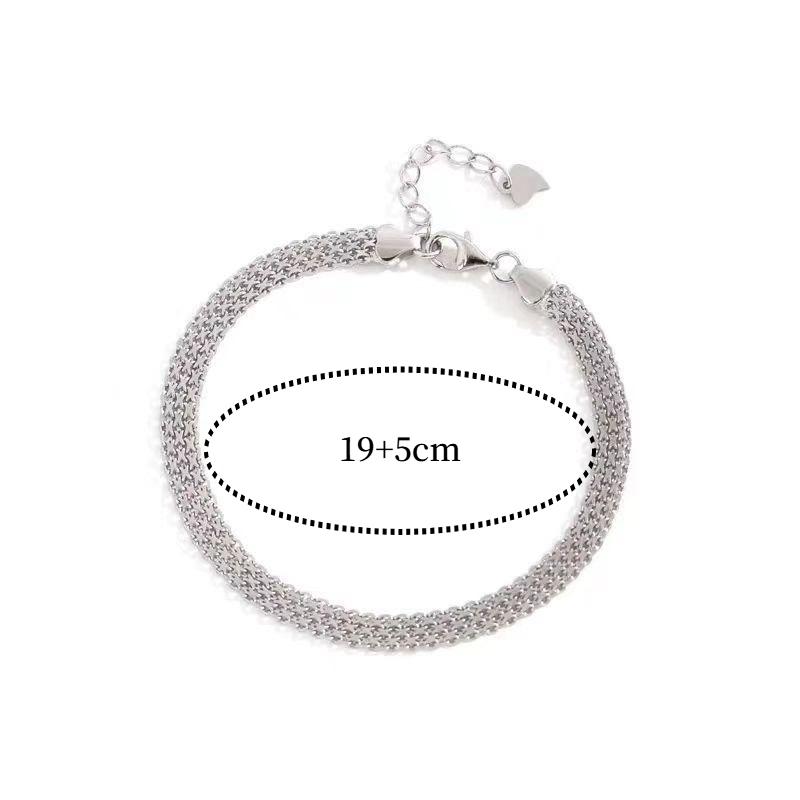 1PC hip-hop girlfriend chain is fashionable, cool and handsome, personalized and trendy, multi-layer lace woven round bead chain bracelet for women