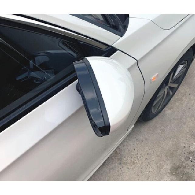 For Honda Civic 2016-2021 Glossy Black Rear View Mirror Rain Eyebrow Trim 2X