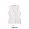 Araltay New Arrival Fashion Style Women's Clothing Fashion All-Match Lining Button Decoration Knitting Vest Tops 4192155