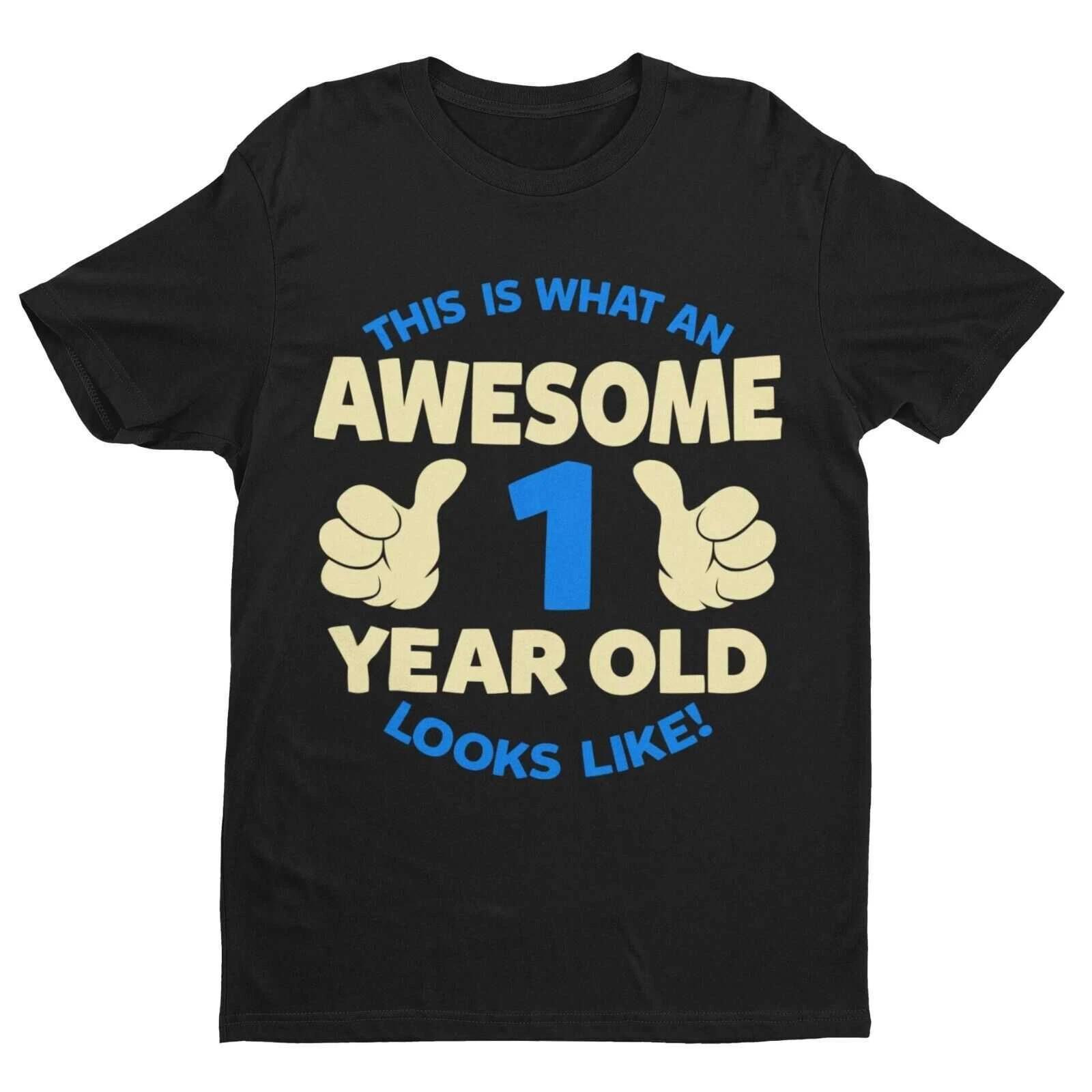 Boys 1st Birthday T Shirt This Is What An Awesome 1 Year Old looks Like Gift XL