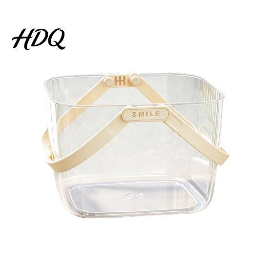 Fruit And Vegetable Organizer Transparent Picnic Basket with Handle Large Capacity Organizer