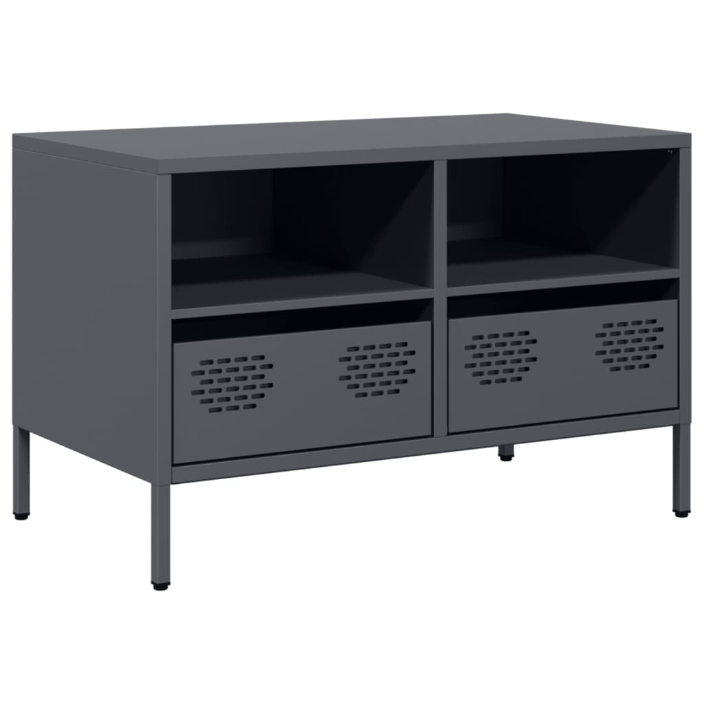 Vidaxl TV Cabinet, Black, 68X39X43.5 Cm, Cold Rolled Steel