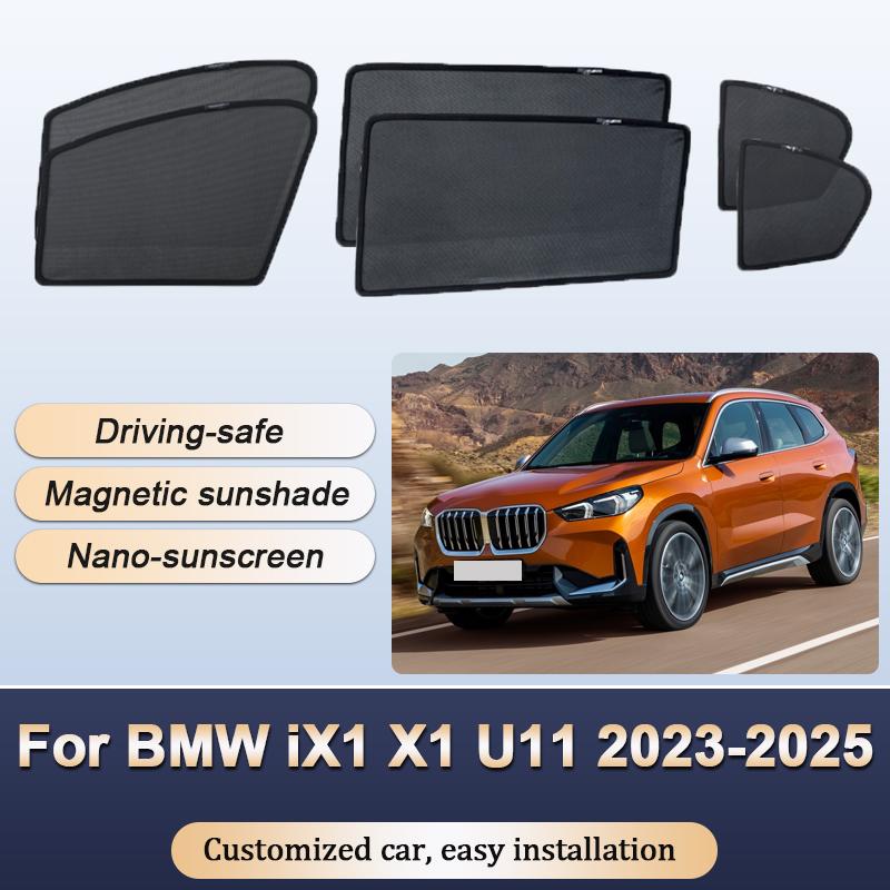 Sun Shades For BMW iX1 X1 U11 2023 2024 2025 Sunshades Magnetic Heat Insulation Window Windshield Visor Car Accessories