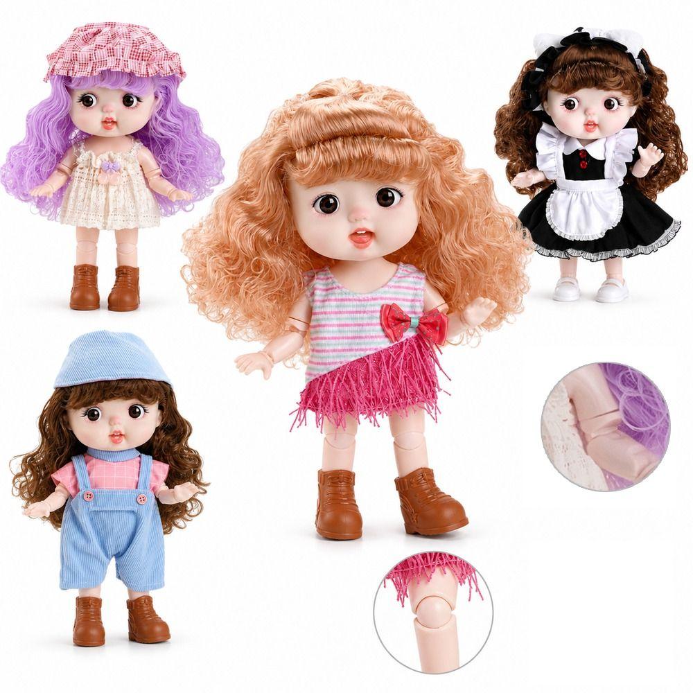 28cm 1/6 Scale Multi Joint Doll 19 Joints Movable Cute Emoticon Doll Birthday Gifts
