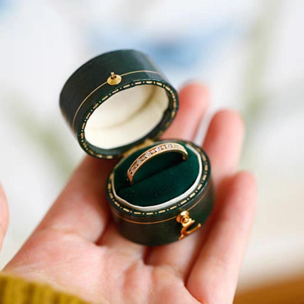 Exquisite Engagement Ring Box Display Holder Jewelry Storage Box Small Ring Bearer Box Unisex