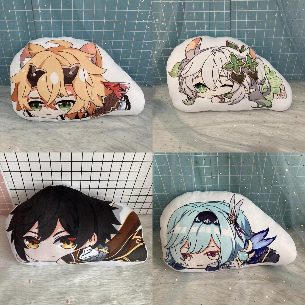Cute Genshin Impact Zhongli Nilou Sucrose Sleepy Plush Doll Cushion Pillow Xmas Gift