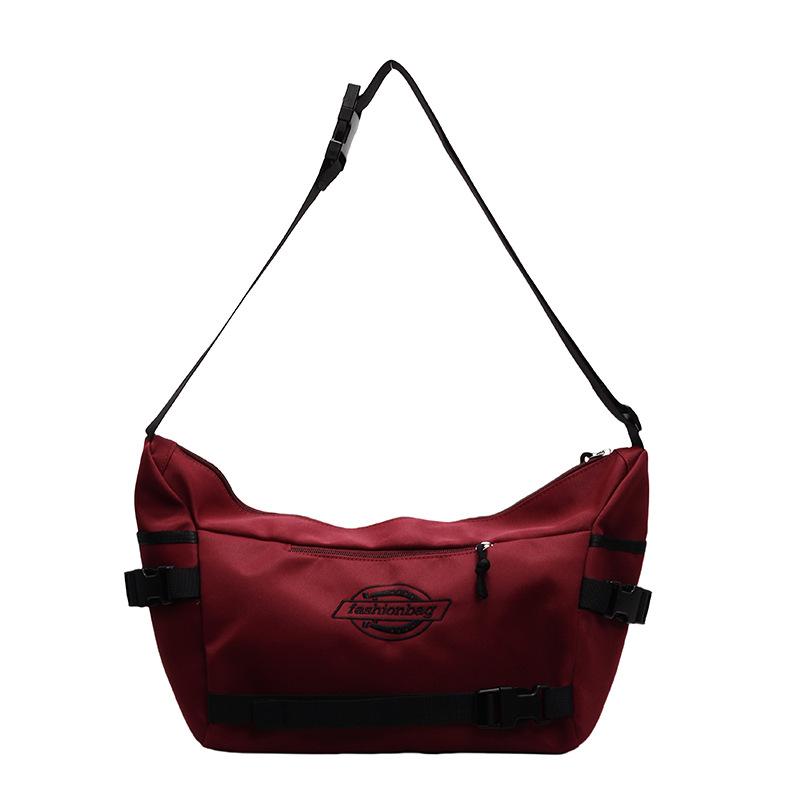 Cool street mail carrier bag large capacity casual versatile sports style student backpack male messenger bag class shoulder bag