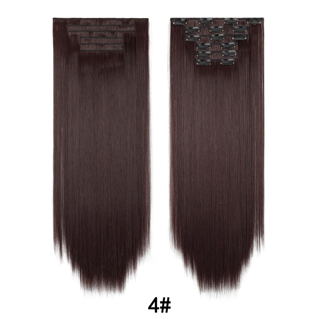 6Pcs/Set Clip-in Hair Extensions Long Straight Hair for Full Head Synthetic Hairpiec for Women Ladies