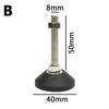 M8 M10 M12 Adjustable Leg Thread Type Adjustable Levelling Feet Swivel Base Articulating Leveling Legs Furniture Support Leg New